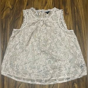 Torrid Ruffle Neck Sheer Tank